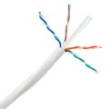 Aish Bulk Cat6a White Ethernet Cable with 10 Gig Solid; UTP; 500Mhz; 23 AWG; Spool; 1000 ft. AI981748